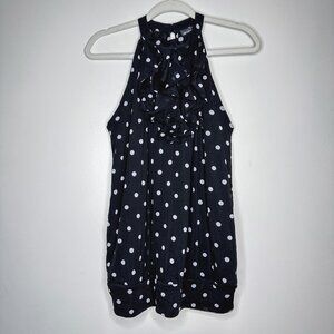 Lane‎ Bryant Polka Dot Ruffle Halter Top - Plus Size 14/16